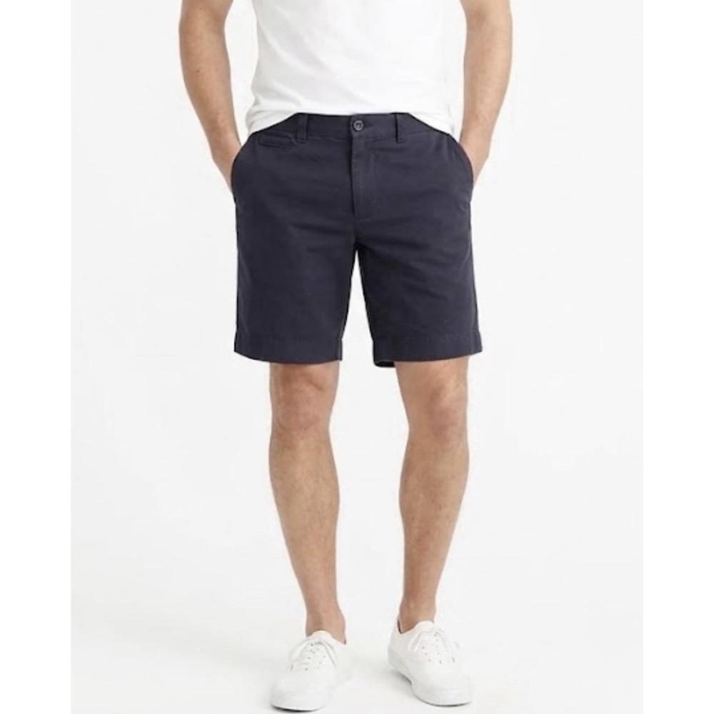 J. Crew Shorts Mens 32 Navy Gramercy Flat Front Chino Cotton Medium Rise‎ Casual